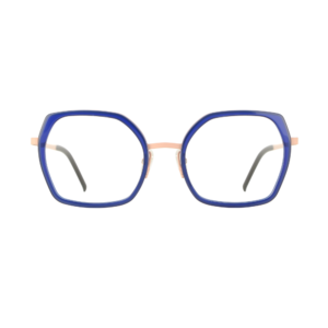 Gafas graduadas VANNI 4122 C384 de metal rosa pastel mate y acetato azul transparente